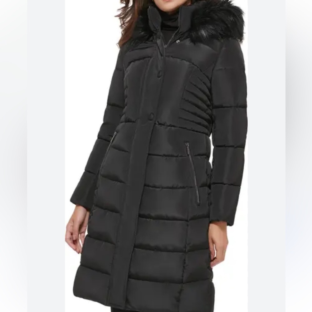 Kenneth Cole New York Women's Chevron Quilted Jacket - Black Size Large - Picture 10 of 10